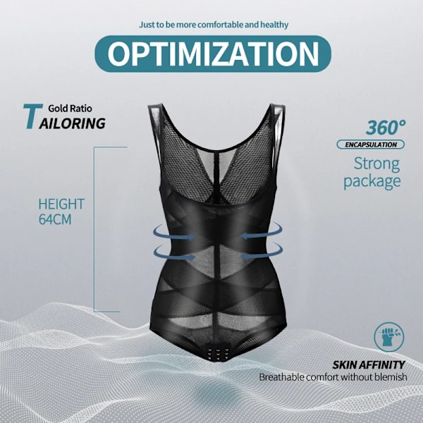 waist trainer magformare korsettmodellrem kroppsslankningsunderkläder shapewear bantningsbälte faja rumplyftare faja Black L