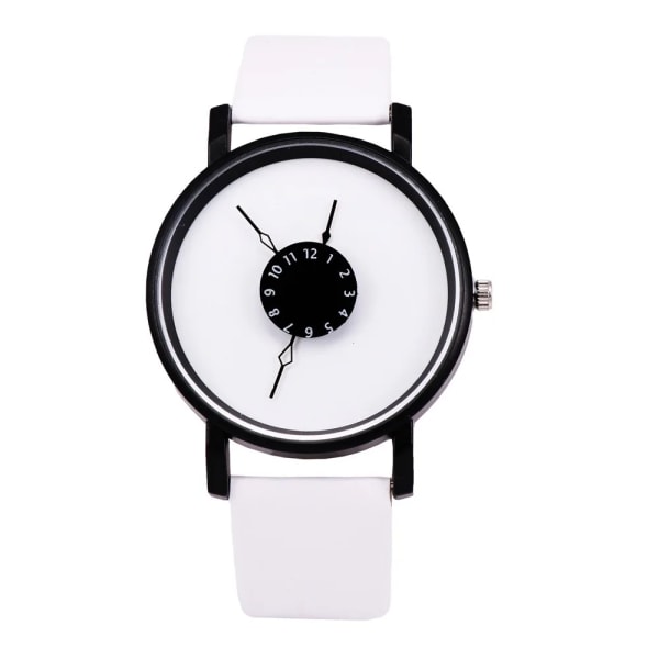 Nya enkla män Kvinnor Casual Quartz-klockor Ins Mode vita & svarta klockor Watch för flickor black white