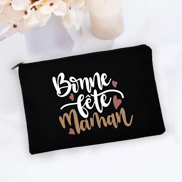I Love You Mama Print Utomhus sminkväska Kvinnor Kosmetisk väska Resetoalettartiklar Organizer Kvinnlig Förvaring Sminkväska Mamma Present W17611-TBBK-D