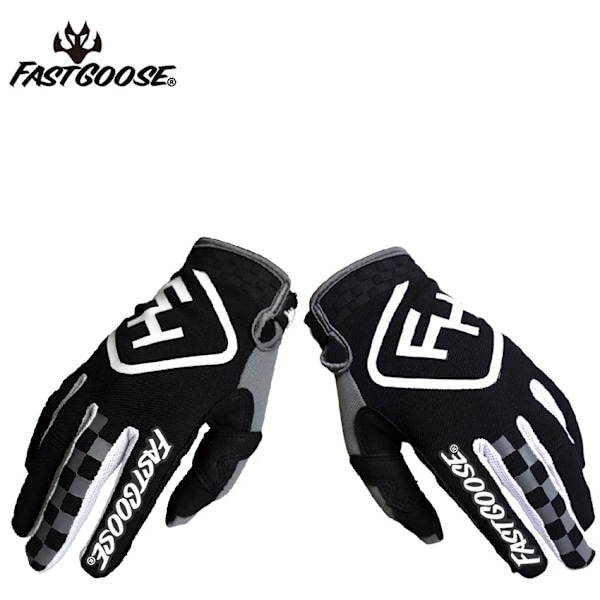 Nya Andningsbara Motorcykelhandskar Hel Finger Utomhuscyklar Racing Bil Motocross Handskar Unisex Mtb Mx Dh Handskar Cykling black 6 L