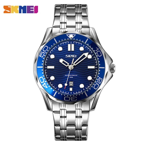 SKMEI Japan Quartz urverk Herr Klockor Three Dimensional Texture Dial Armbandsur Fashon Datum Tid Klocka Man reloj hombre 9276 color 1