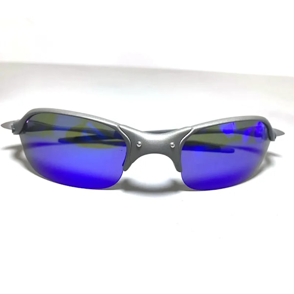 MTB Man Polarized Solglasögon Cykelglasögon UV400 Fiskesolglasögon Metall Cykelglasögon Cykling Glasögon Ridglasögon K-1 Silver
