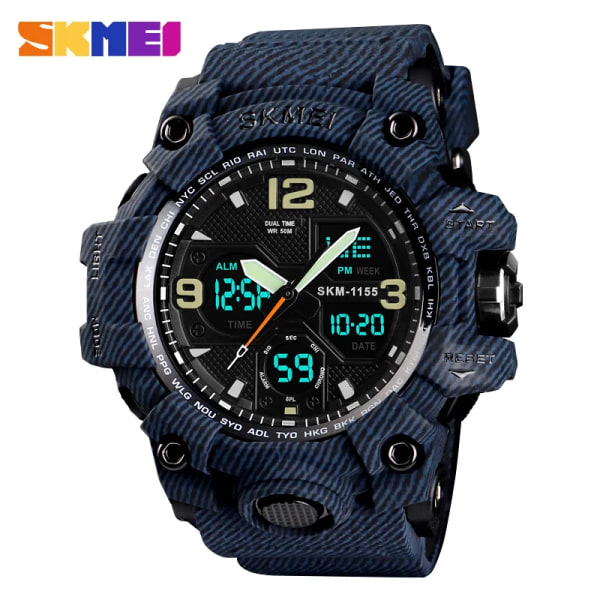 SKMEI Brand Top Lyx Military Army Sportklockor Herr Quartz Digital Vattentät Klocka Man Relogios Masculino Armbandsur Dark Gray