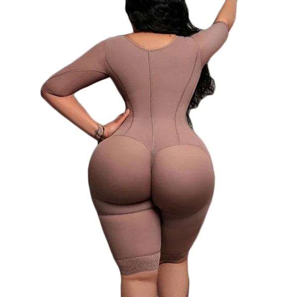 Fajas Colombianas Helkroppsstöd Armkompression med inbyggd BH Halv ärm Mittbenet BBl Post Op Surgery Supplies Skims Beige XXL