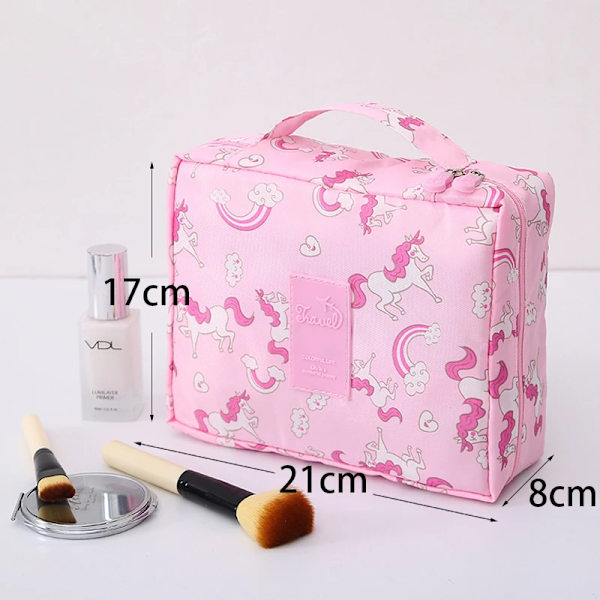 FUDEAM Multifunktion Kvinnor Utomhusförvaringsväska Toalettartiklar Organisera Sminkväska Bärbar Vattentät Kvinnlig Reseväska Light Pink