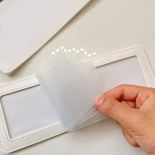 Mode körkortshållare för kvinnor män Söt solid PU-läderkort Cover Slitstarkt case 6-kortsfack 8 2 cards