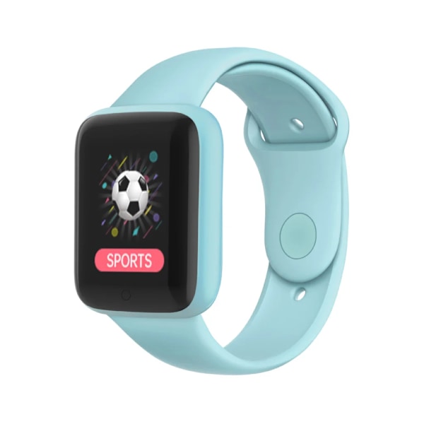 D20 Y68 Smart Watch Bluetooth Svara samtal Sport Fitness Tracker Custom Dial Smartwatch Män Kvinnor betygsätt blodtryck PK D13 D18 D20S blue