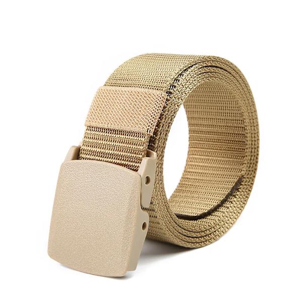 Automatiskt spänne för män Nylon utomhus canvasbälte Högkvalitativt herrbälte Khaki 100 CM