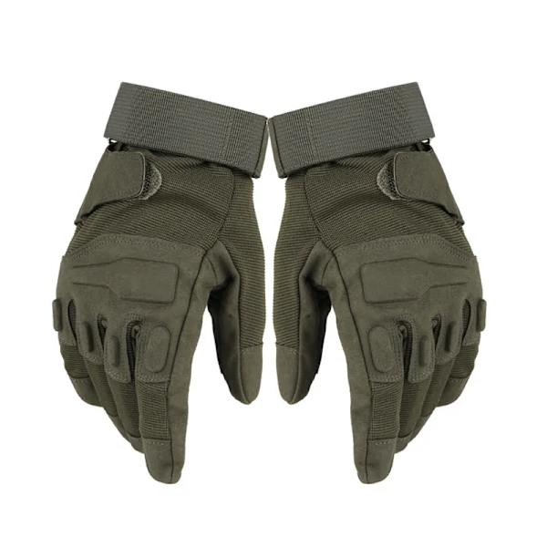 Herr utomhus militära taktiska handskar Army Full Finger Combat Cykelridning Sport Anti-halk handskar MTB-handskar Slitstarkt Green M
