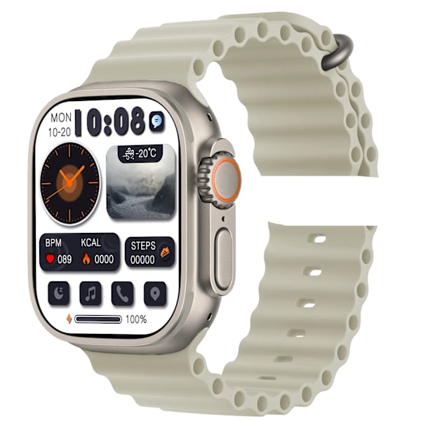 HK8 Pro MAX Ultra Smart Watch Series 8 49 mm 2,12 tum Amoled HD-skärm Hög uppdateringsfrekvens NFC Kompass Man Kvinna Sport SmartWatch grey