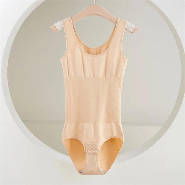 Slimming Body Kvinnor One-Piece Shapewear Korsett Reducing Body Shaper Modellering Underkläder Magkontroll Trosor Trosor 35-205 kg Apricot 3XL 4XL 80-95kg