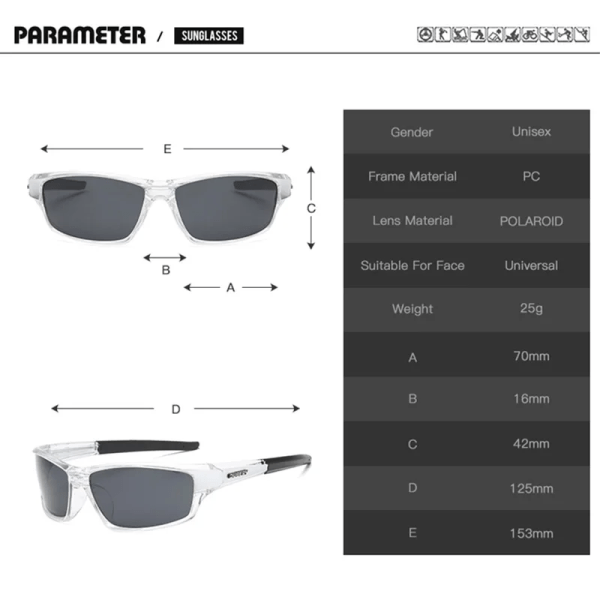 DUBERY Löpsport Polariserade solglasögon Män Lätta PC-glasögon Båge Körning Night-Vision Solglasögon Hane UV400 KD167 Black Frame Blue