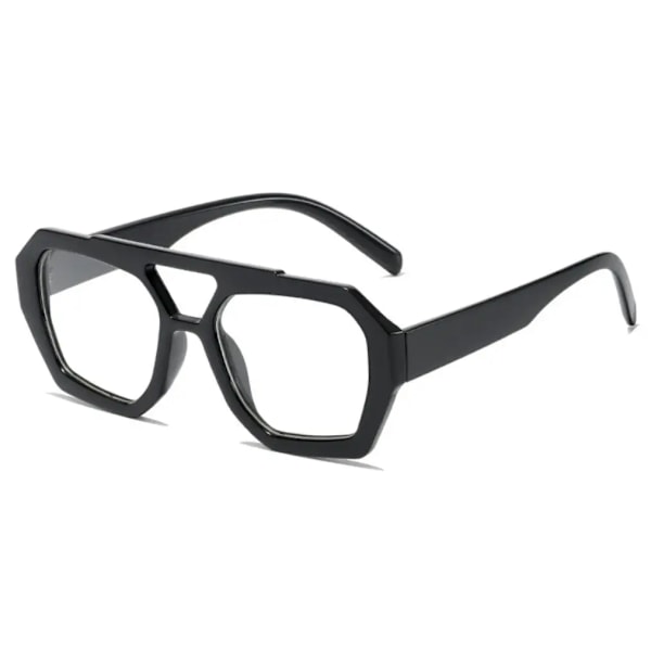 Retro Double Bridges Damsolglasögon Stor Båge Leopard Brun Gradient Glasögon Mode Lyx Designer Solglasögon Herr Solglasögon c8 black clear UV400