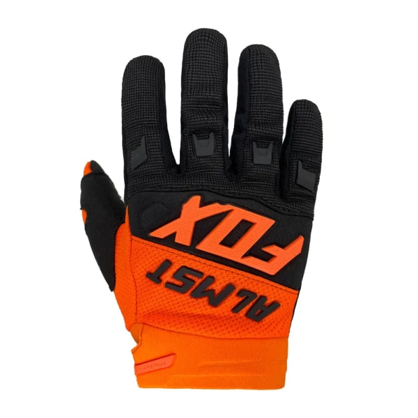 Almst Fox MX Defend Full Finger Ridning Cykelhandskar Cykling Motocross Guantes för barn BMX MTB Mountain Bike Barnhandskar Orange Black XXS