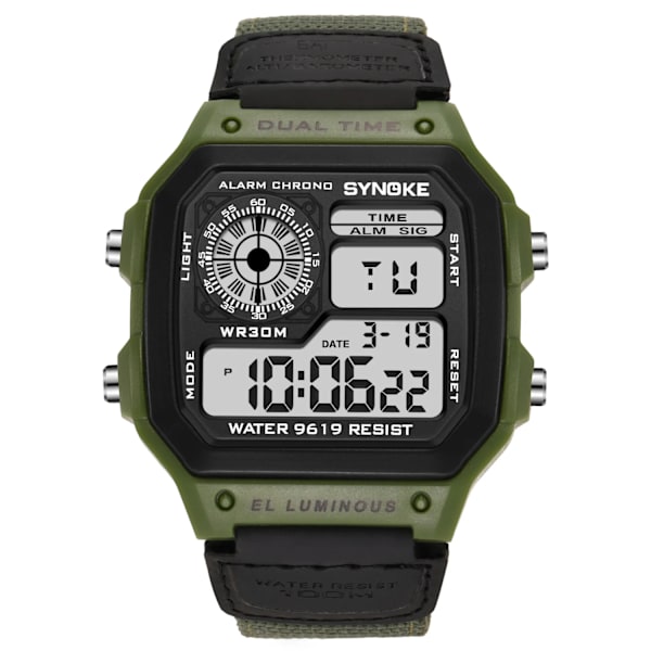 PANARS Watch Watch Business 5BAR Vattentätt armband i rostfritt stål Armbandsur Herrpresenter Relogio Masculino NYHET Nylon Strap Green
