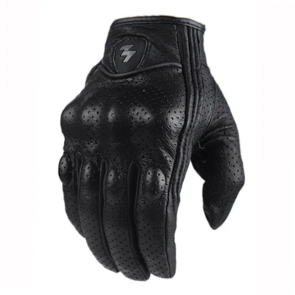 Motorcykelhandskar Herr Dam Moto Läder Kolfiber Cykel Vinterhandskar Motorcykel Motorcross Atv Motor Nya non perforated M
