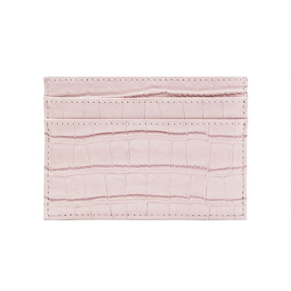 Anpassade bokstäver Män PU Läder Kreditkortshållare Anpassa initialer Slim Card Plånbok Monogram Namnskort Case Kvinnor Gör-det-själv present croco pink