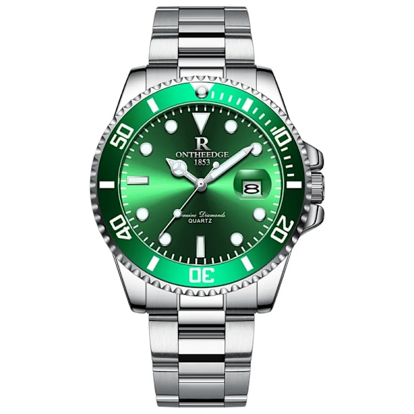 2022 Nya Herrklockor Toppmärke Lyx Mode Grön watch Herr Lysande Vattentät Datumklocka Sport Herr Quartz Armbandsur Green