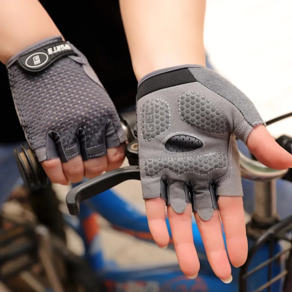 Barnhandskar Halvfinger Utomhussport Barn Cykling Pojkar Flickor Skydd Antisladd Andas tunna vårsommarhandskar Camouflage pink L