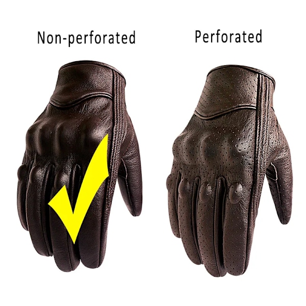 Motorcykelhandskar Dam Mentouch Skärm Premium Läder Svart Gul Brun Cykelhandske Motorcykel Motorcross Vante Men G12 Solid L