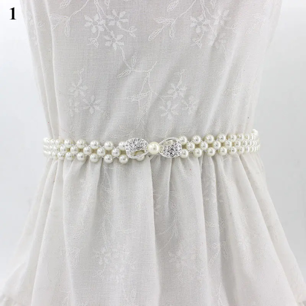 Mode smalt korsettbälte Vilt mode infällda strass, mångsidig stretch, elastisk kjol, gördel, elastiskt bälte korsettbälte Apricot 60-80cm