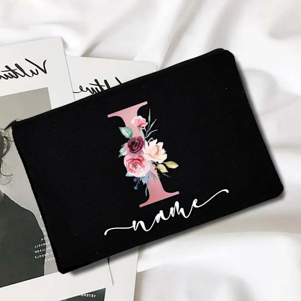 Personlig sminkväska Anpassat print Sminkväska Organizer Bröllopsfest Brudpresenter Organizer Tvättförvaringspåse D3pinkI