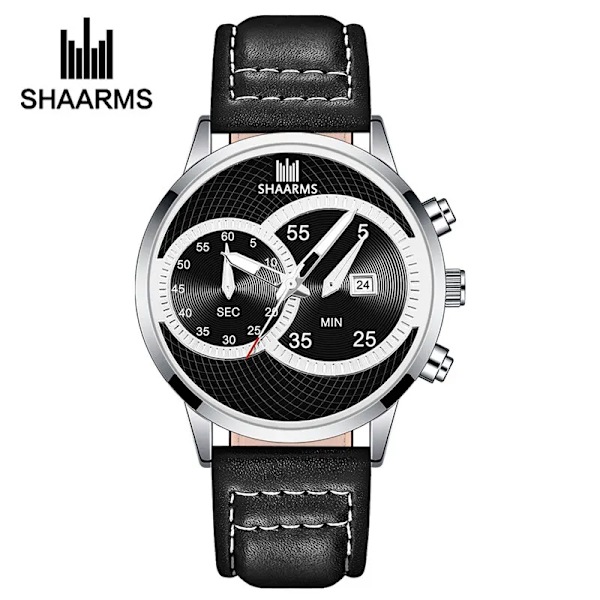 Guldblå ​​Herrklockor Toppmärke Lyx Mode Casual Business Quartz Watch Date Vattentät armbandsur Relogio Masculino Silver