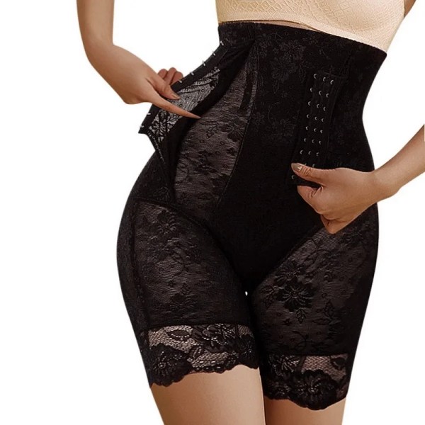 IOOTIANY Kvinnor Waist trainer Body Shaper-korsetter med dragkedja Cincher Korsett Top Slimming Bälte Svart Shapers Shapewear Plus Size B Black XXXL