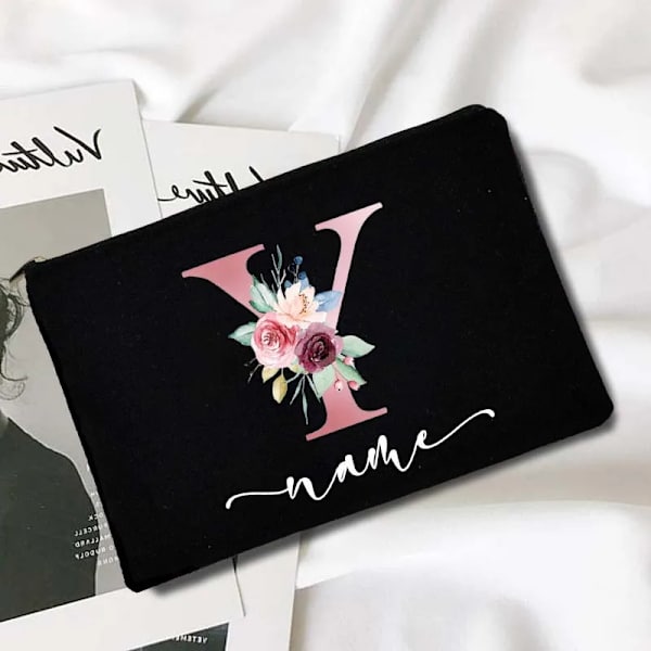 Personlig sminkväska Anpassat print Sminkväska Organizer Bröllopsfest Brudpresenter Organizer Tvättförvaringspåse D3pinkY
