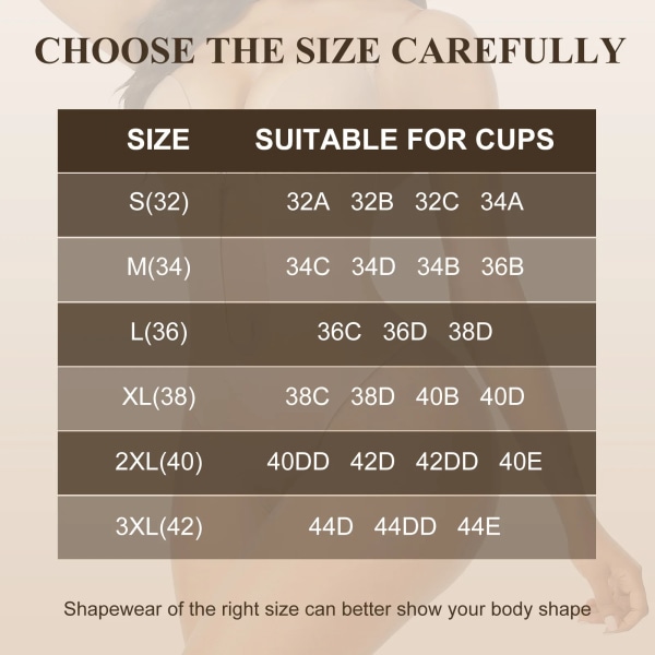 Rygglös Djup V-ringad U-doppning String Waist Trainer Klart band Vadderat Push Up Shapewear Invisible Shaper BH Sexig Bodysuit Korsett Nude XXL