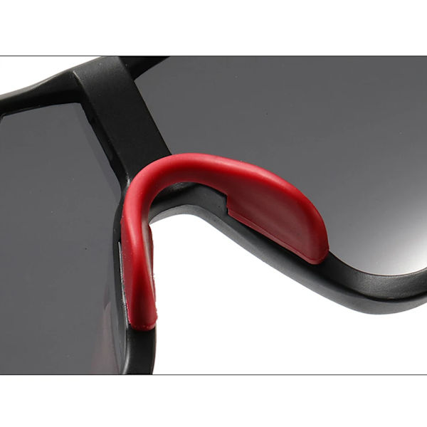 Utomhuscykling Sportsolglasögon Polariserad lins Antireflexglasögon UV-skydd Vindtäta glasögon Sportglasögon för män kvinnor Red