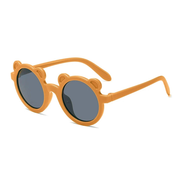 2023 Mode Runda Barn Solglasögon Klassiska Söta Flickor Pojkar Barn Solglasögon UV400 Skyddsglasögon Baby De Sol Gafas A-Brown