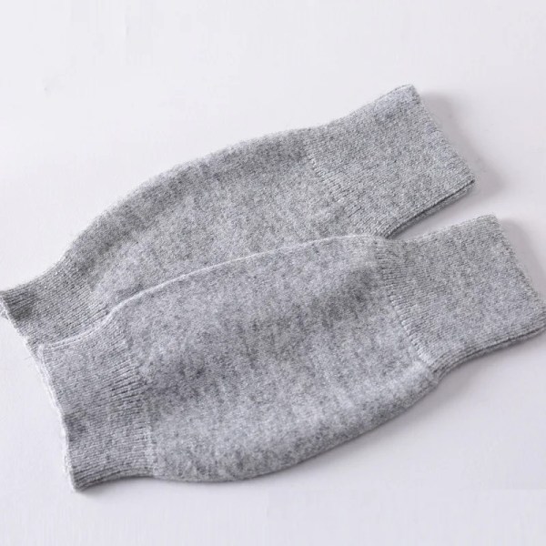 Handskar Dam Vinter Höst Ull Värme Fingerlösa Studenter Flicka Pojke Stickad Halvfinger Utan Handskar Arbete Värme Pekskärm 08 Light grey