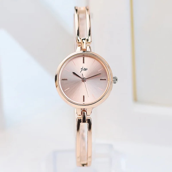 Mode 25 mm watch för kvinnor lyxigt legeringsband kvarts damklocka watch present för flickor roséguld Rose Pink