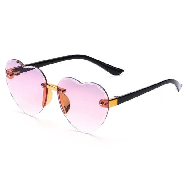 Nya hjärtlösa solglasögon Oceanlinser UV 400 skydd Söta barn/vuxna solglasögon utomhusresor glasögon för flickor Pojke C03