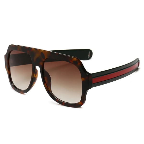 Stora överdimensionerade solglasögon Man Kvinna Gul Herr GG Solglasögon för män Kvinnor Retro plastsolglasögon Rosa Trendiga solglasögon Oculos Leopard MULTI