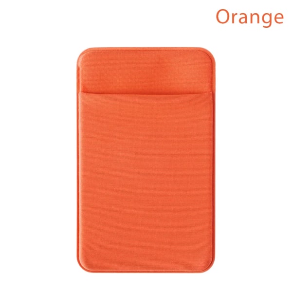 1 st mode elastisk mobiltelefon korthållare Mobiltelefon case Kredit ID-kortshållare självhäftande klistermärkesficka Orange