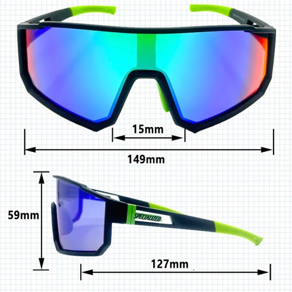 UV400 Sport Glasögon Mountainbike Sport Cykelglasögon Utomhus Cykelglasögon Herr Cykling Solglasögon MTB Solglasögon 1lins whiting