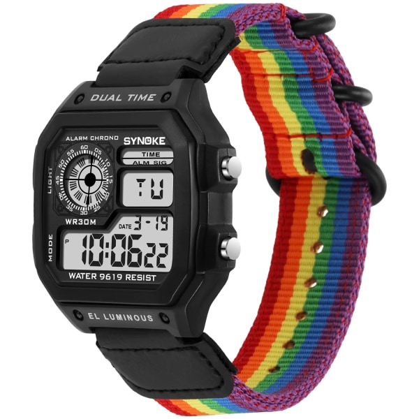 PANARS Watch Watch Business 5BAR Vattentätt armband i rostfritt stål Armbandsur Herrpresenter Relogio Masculino NYHET 9619C Rainbow color