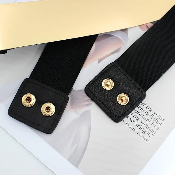 Nya designerbälten för kvinna Guld Silver Märke Bälte Klassiskt Elastiskt Ceinture Femme Dam Bälte Dam Kläder Accessoar Klänning Bälte Silvery