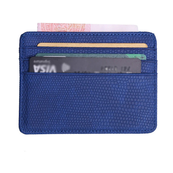 Ny tunn miniplånbok i PU-läder Smal bankkreditkortshållare 5 kortplatser för män Business Small ID- case för man handväska Korthållare 6  10.6x7.7cm