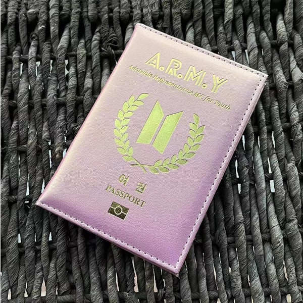 Korea Army Kingdom Kpop Passport Cover Tillbehör Underhållning Fan K-pop Passport Holder Militär Pink