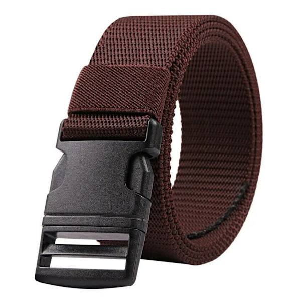 Nylon Canvas Vävt Bälte Utomhus Taktiskt Bälte Inget Metall Elektriker Byxor Bälte Fast Militärträningsbälte Högkvalitetsrem Coffee