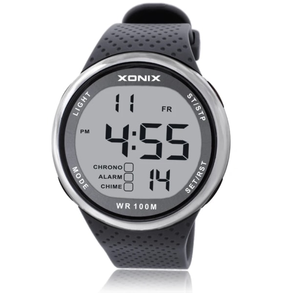 2016 nytt märke XONIX Watch Herr Militära sportklockor Mode PU Vattentät LED Digital Watch For Man Klocka digital-klocka GJ-004(PU Band