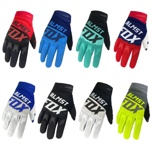 Almst Fox Motocross Racing Handskar Herr Rider Offroad MX MTB Mountain Bike Guantes Downhill Full Finger Motorcykel Handskar Luvas Blue Blue XL