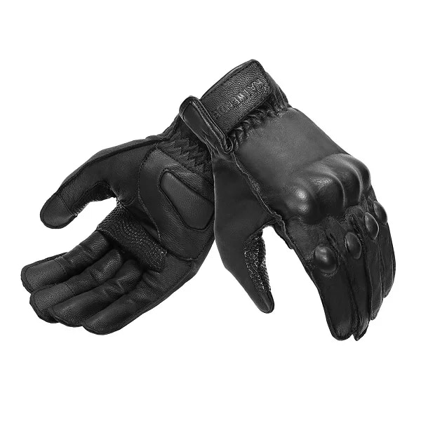 Motorcykelhandskar Dam Mentouch Skärm Premium Läder Svart Gul Brun Cykelhandske Motorcykel Motorcross Vante Men KW05(.101) L