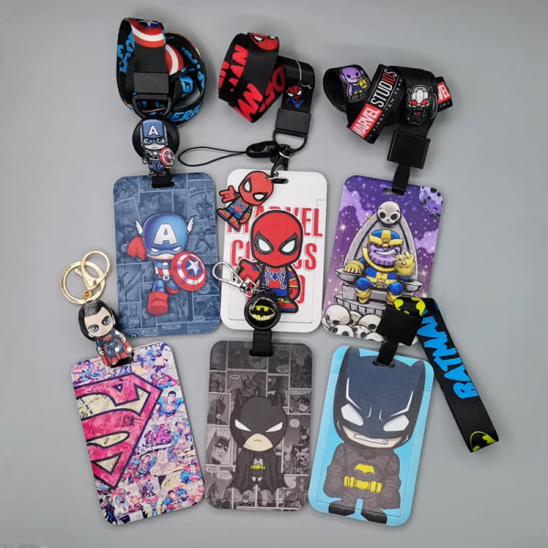 Marvel Classic Movie Series Cover Super Hero Anime Student Campus Hängande halsväska Korthållare Lanyard ID-korthållare Present Mw10