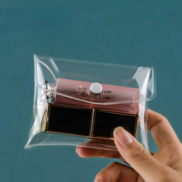 Sminkväska Genomskinlig Organizer Kosmetiska väskor Resor Bärbart case Set PVC Transparent Pen Badkar Toaletttvätt 3 Piece