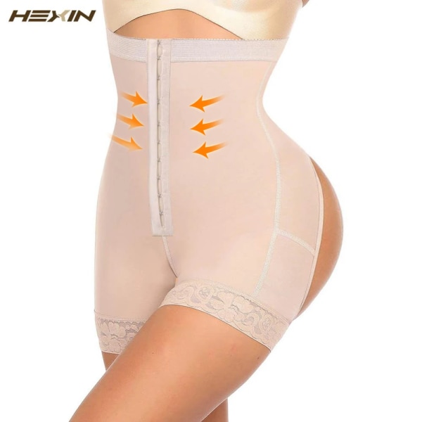 HEXIN High Waist Trainer Shaper Tummy Control Trosor Höft Butt Lifter Body Shaper Bantning Underkläder Modellering Strap Trosa NUDE XXL