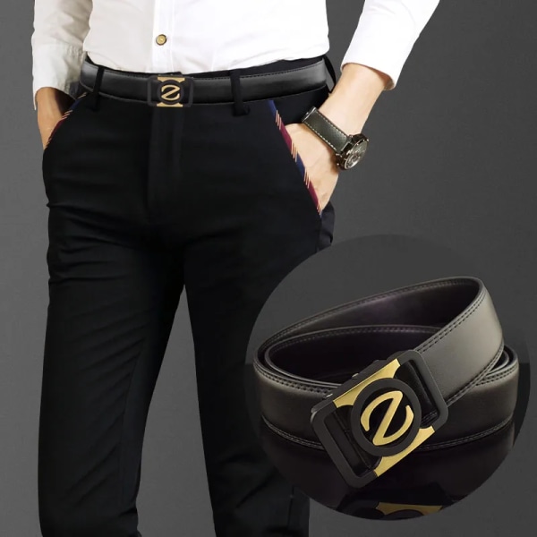 Nytt herrbälte högkvalitativt designerbälten för män Modebrev Lyxigt berömt läderbälte Jeans Njurfäste midjerem 3,5 cm White silver buckle 120cm
